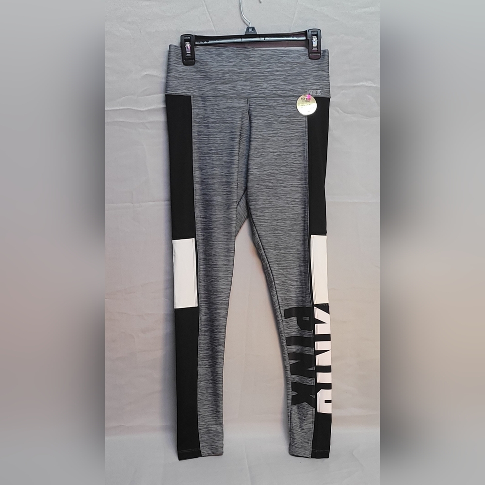 PINK Victoria's Secret Black and Gray Leggings